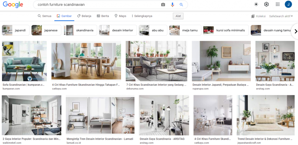 contoh furniture scandinavian